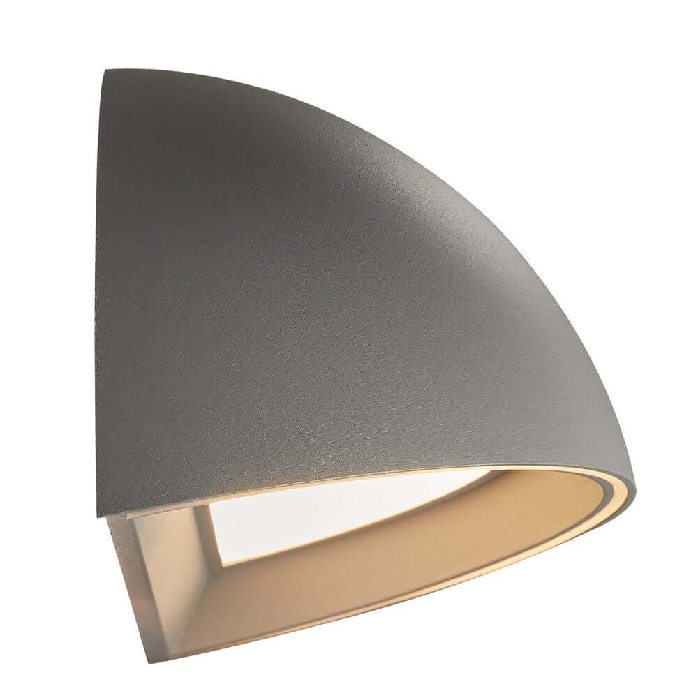 LED Außenwandlampe Arcus Smart IP54 in stilvollem, grauem Design.