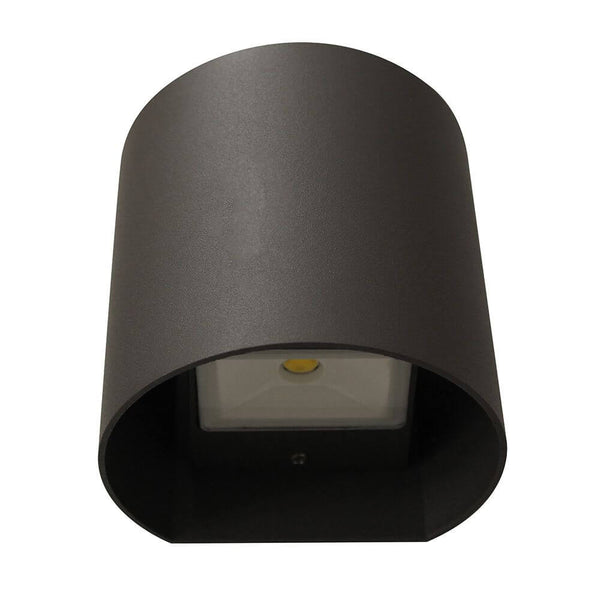 LED Außenwandlampe Dodd IP54 Anthrazit mit kompakter Form und COB-LEDs für warmweißes Licht.