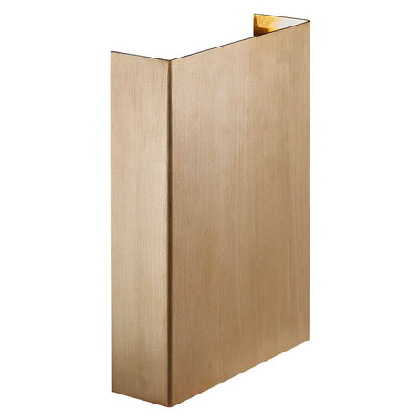 LED Fold 15 IP54 outdoor wall light in a modern gold-colored design, ideal for outdoor areas.