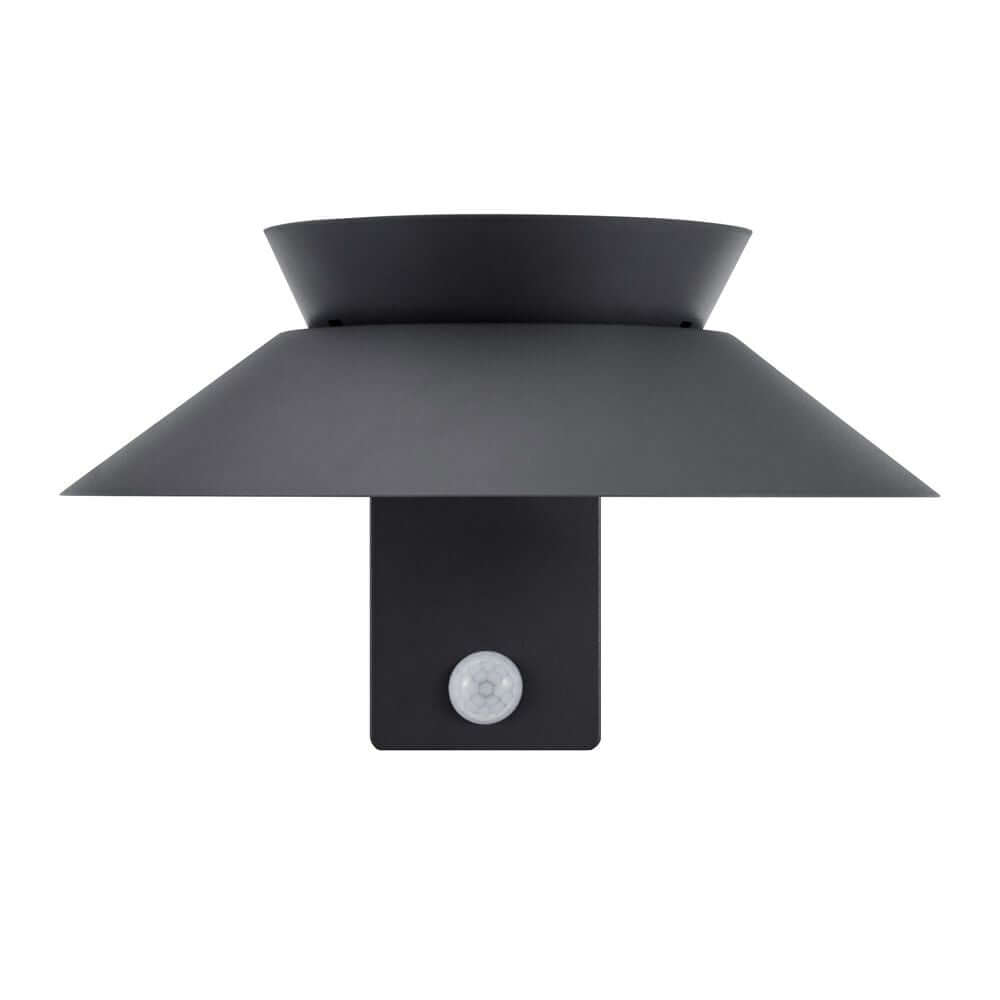 LED Außenwandlampe Justina Solar IP44 mit Bewegungssensor im modernen Design