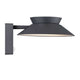 LED Außenwandlampe Justina Solar IP44 in modernem, runden Design mit Bewegungssensor.