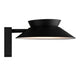 LED Außenwandlampe Justina Solar IP44 mit klassischem, runden Design für automatische Beleuchtung.