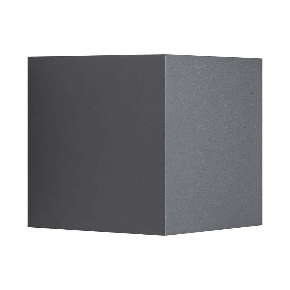 LED Außenwandlampe Milda kubi IP44 in minimalistischer kubischer Form, ideal für Wandbeleuchtung.