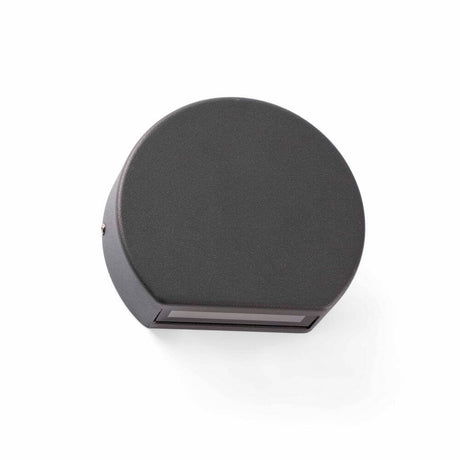 LED Outdoor wall light PILL 3000K IP54 dark grey - Round, modern design in dark grey for outdoor use