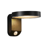 LED Außenwandlampe Rica Round Solar IP44, kabellose Solarlampe mit Bewegungssensor für den Außenbereich