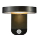 LED Außenwandlampe Rica Round Solar IP44 mit Bewegungssensor, modernes Design für Außenbereiche.
