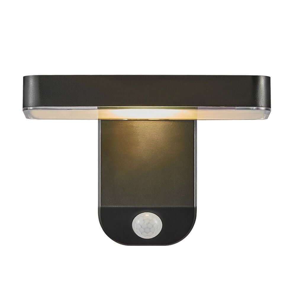 LED Außenwandlampe Rica Square Solar IP44 in modernem Design mit Bewegungssensor.