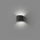 LED Außenwandlampe SUNSET 2x3W 3000K IP54 Dunkelgrau an der Wand montiert mit sanftem Licht.