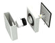 LED Außenwandlampe Turn IP54, zerlegt, zeigt innovative Montage und drehbaren magnetischen Schirm.