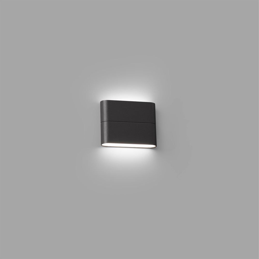 LED-ulkoseinälamppu Aday-1 3000k IP54 tummanharmaa