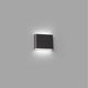 LED Außenwandleuchte ADAY-1 3000K IP54 Dunkelgrau mit modernem Design auf grauem Hintergrund.