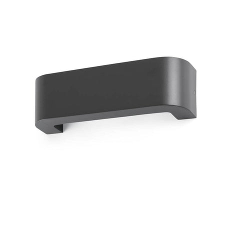 Staffa lampada a parete esterna a LED IP44 Grigio scuro