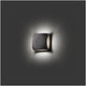 LED Außenwandleuchte BU-OH IP65 Dunkelgrau an einer Wand montiert, elegantes und modernes Design.