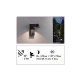 LED -seinävalampun capea -antrasiitti liikkumisanturilla