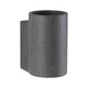 Beton LED Außenwandleuchte Concrea Sandig-Schwarz IP65 in sandsteinfarbenem Design.