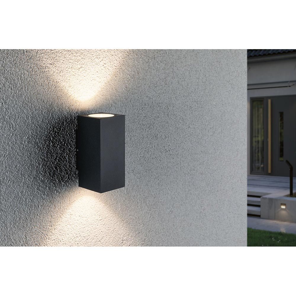 LED outdoor wall light Flame anthracite metal