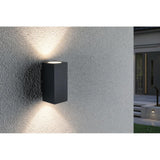 LED outdoor wall light Flame anthracite metal