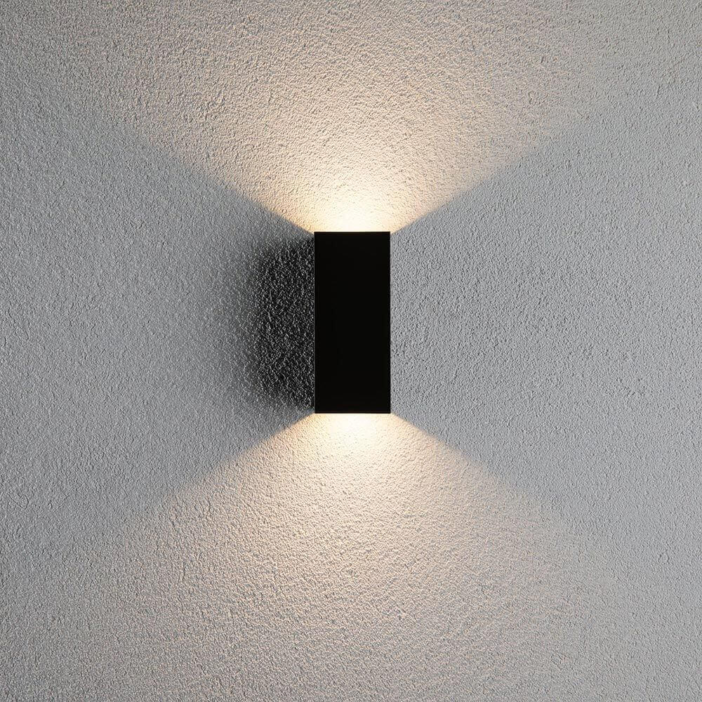 LED Außenwandleuchte Flame Eckig 65x70mm Anthrazit