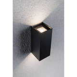LED Außenwandleuchte Flame Eckig 65x70mm Anthrazit