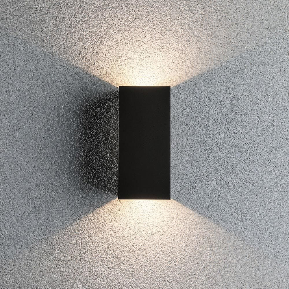 LED Außenwandleuchte Flame Eckig Anthrazit