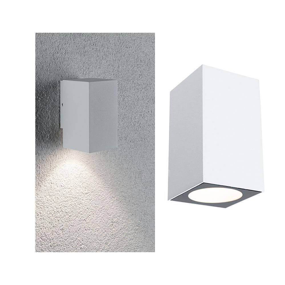 LED Außenwandleuchte Flame Weiß, Metall
