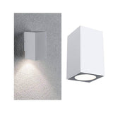 LED Außenwandleuchte Flame Weiß, Metall