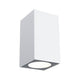 LED Außenwandleuchte Flame Weiß, Metall mit modernem Design für Außenbereiche, IP65 Schutz, energieeffiziente Beleuchtung.