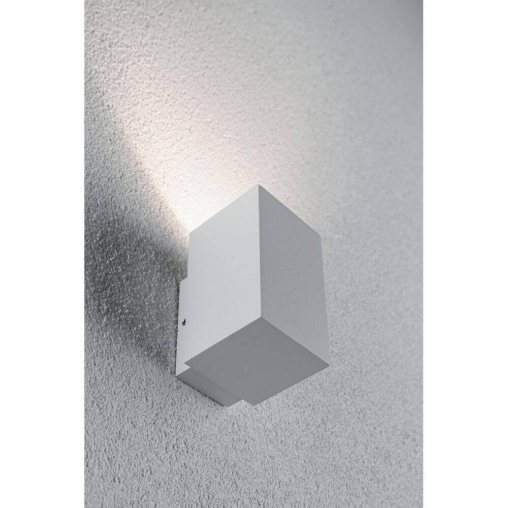 LED Außenwandleuchte Flame Weiß, Metall