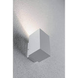 LED Außenwandleuchte Flame Weiß, Metall