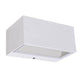 LED Außenwandleuchte Gemini IP54 Weiß - elegante Außenbeleuchtung in modernem Design.