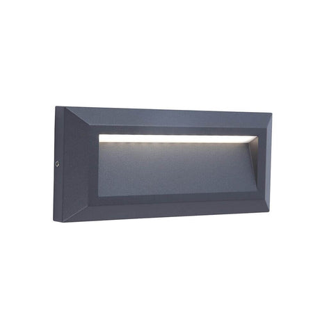 LED Außenwandleuchte Helena IP44 Anthrazit in modernem Design mit neutralweißem Licht nach unten.