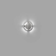 LED utenpåliggende lampe KEENAN-3 6500K IP67 nikkel-matt med kaldt lys for effektfull gangbelysning.