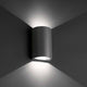 LED Außenwandleuchte LACE 3W 4000K IP54 Dunkelgrau an einer Wand installiert.