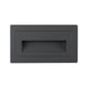 LED Außen Wandeinbauleuchte Long Schwarz IP65 - elegante, wasserdichte Leuchte für Außenbereich, Aluminium, 103x58mm.