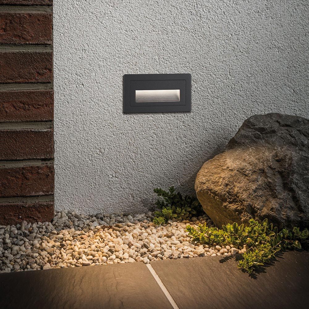 LED ulkoseinän häiriövalaisimessa pitkä musta IP65