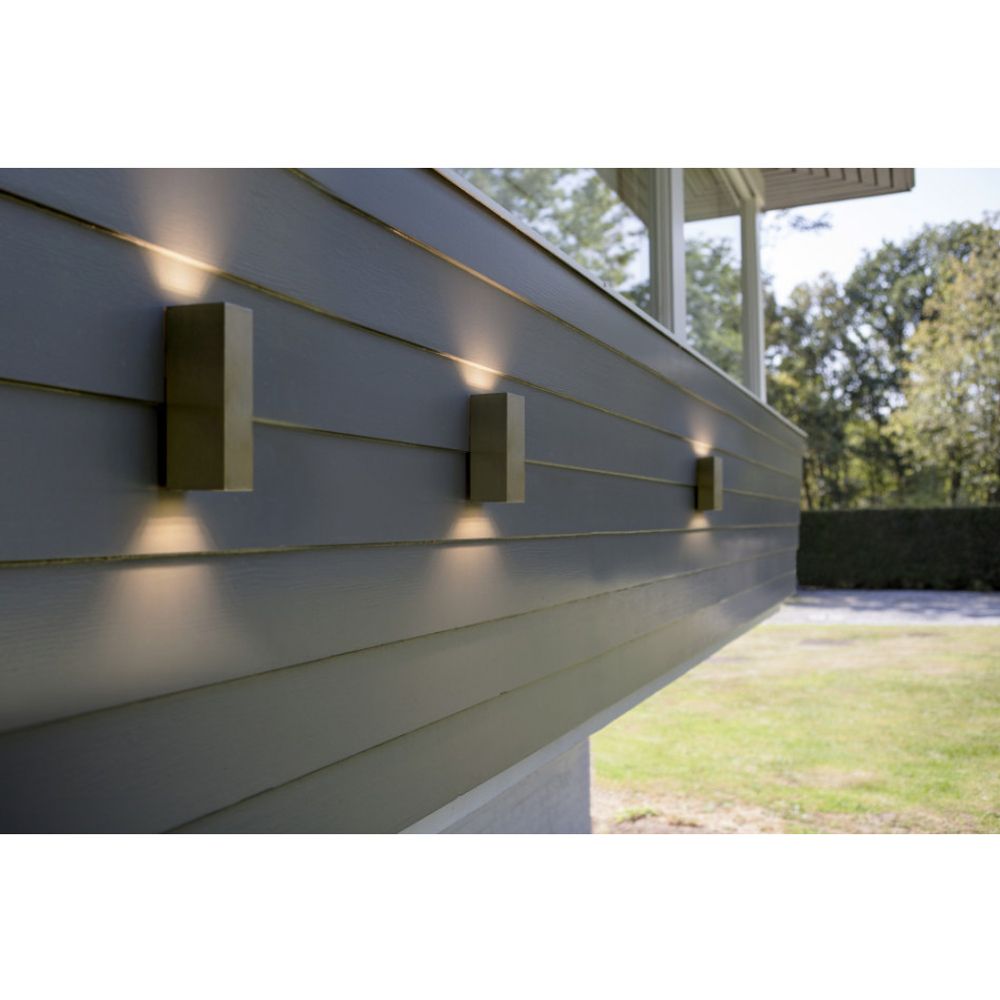 Aplique LED de exterior Luca IP44 acero inoxidable