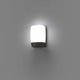 LED Außenwandleuchte POL IP54 Dunkelgrau an der Wand montiert mit sanftem Licht.