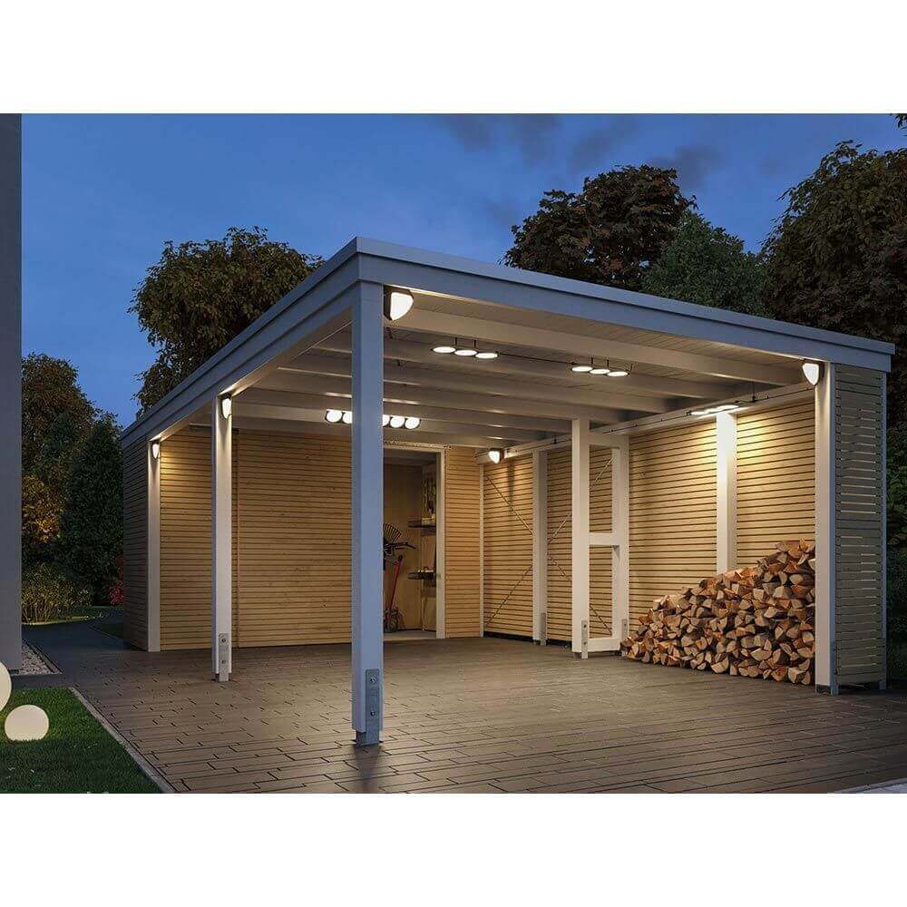 Park + Light LED Außen-Deckenleuchte Carport Anthrazit IP44 Paulmann