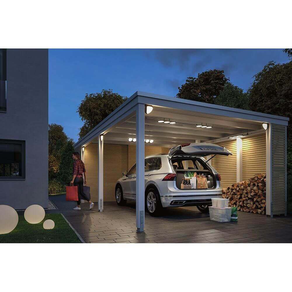 Park + Light LED Außen-Deckenleuchte Carport Anthrazit IP44 Paulmann