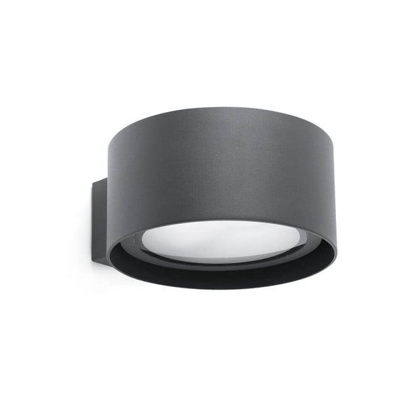 LED Außenwandleuchte QUART IP54 Dunkelgrau mit modernem Design und indirekter Beleuchtung