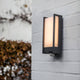 LED Außenwandleuchte Qubo mit Sensor IP54 Anthrazit