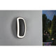 LED Außenwandleuchte Signea Anthrazit Aluminium an einer Außenwand, blendfreies Licht und modernes Design.