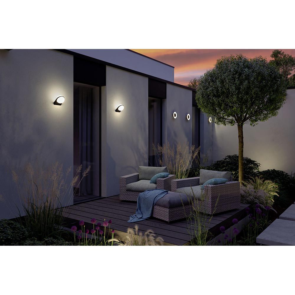 LED -ulkoreunavalaisimen pallo antrasiitti IP44