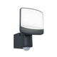 LED Außenstrahler Sunshine mit Sensor IP44 Anthrazit - flache Wandleuchte mit Bewegungs-Sensor und drehbarem Kopf.