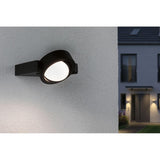 LED Außenwandlampe Swivea Anthrazit mit Schwenkkopf, ideal für Eingangsbereiche und dekorative Lichtakzente.