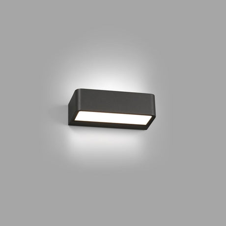 LED Außenwandleuchte TAKUA 3000K IP65 Dunkelgrau an der Wand, modernes Design, energiesparend