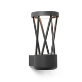 Lampe murale extérieure LED Twist 3000K IP65 Gris foncé