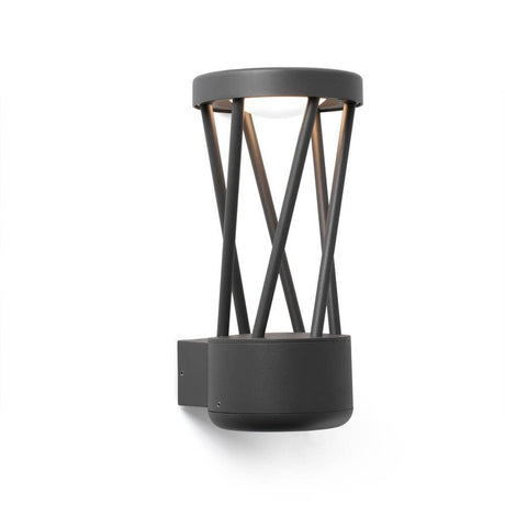 LED Außenwandleuchte TWIST 3000K IP65 Dunkelgrau, moderne Außenbeleuchtung mit elegantem Design.