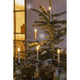 5 LED Kerzen Zusatzset für 1930-100 5 Warmweiß IP44 an einem festlich geschmückten Weihnachtsbaum.