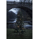 LED Baumkette Topbirnen grün One String 16 warmweiße Dioden IP44 an einem Weihnachtsbaum am Flussufer